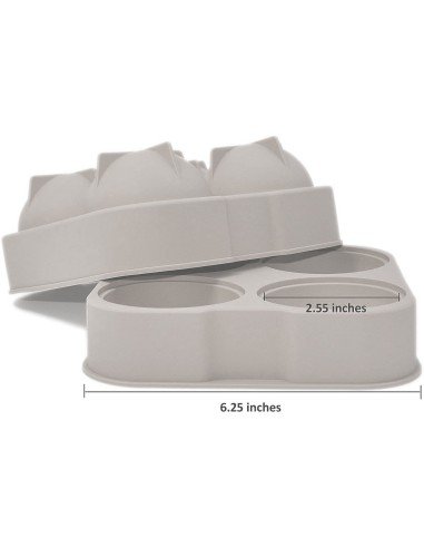 ⭐  Molde de silicona para hacer 4 esferas de hielo para enfriar el whisky