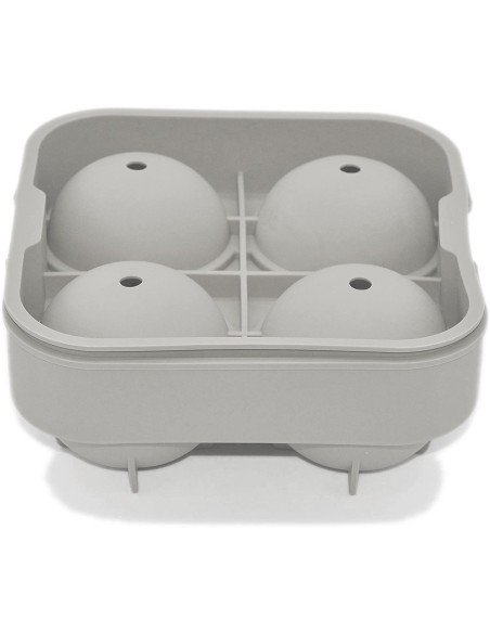 ⭐  Molde de silicona para hacer 4 esferas de hielo para enfriar el whisky ⭐  Molde de silicona para hacer 4 esferas de hielo para enfriar el whisky