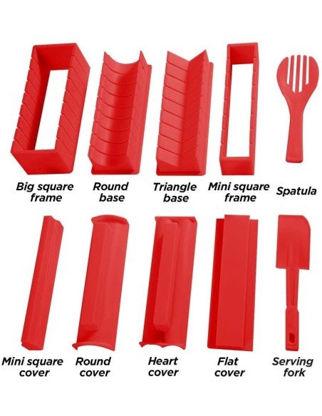 ⭐  Setx10 Piezas fabricación Sushi Kit Sushi Maker ⭐  Setx10 Piezas fabricación Sushi Kit Sushi Maker