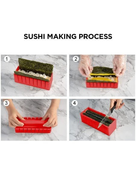 ⭐  Setx10 Piezas fabricación Sushi Kit Sushi Maker ⭐  Setx10 Piezas fabricación Sushi Kit Sushi Maker