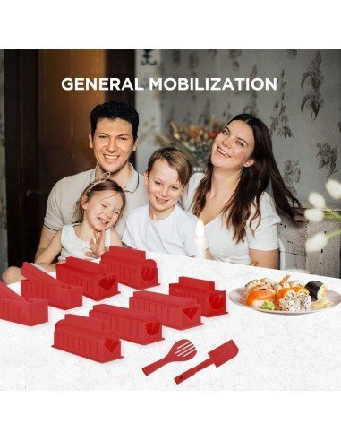 ⭐  Setx10 Piezas fabricación Sushi Kit Sushi Maker