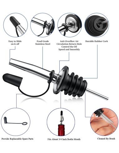 ⭐ Setx3 Tapa Dispensador dosificador Botella Coctel Bartender