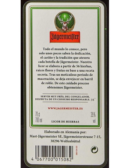 ⭐  Jagermeister 700 ML Licor de Hierbas