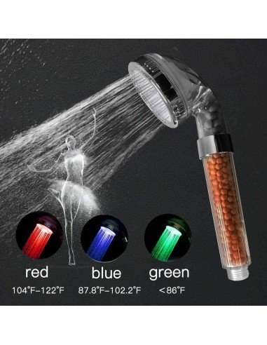 ⭐ Ducha Shower Led en Colores con Sensor de Temperatura Spa