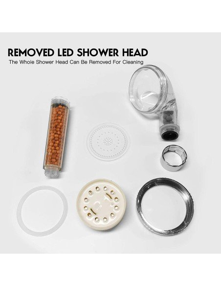 ⭐ Ducha Shower Led en Colores con Sensor de Temperatura Spa ⭐ Ducha Shower Led en Colores con Sensor de Temperatura Spa