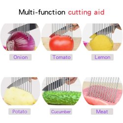 ⭐ Cortador Papas Onduladas + Trincho Tenedor Cebolla Vegetales