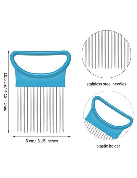 ⭐ Cortador Papas Onduladas + Trincho Tenedor Cebolla Vegetales