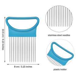 ⭐ Cortador Papas Onduladas + Trincho Tenedor Cebolla Vegetales