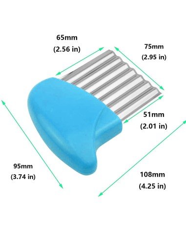 ⭐ Cortador Papas Onduladas + Trincho Tenedor Cebolla Vegetales