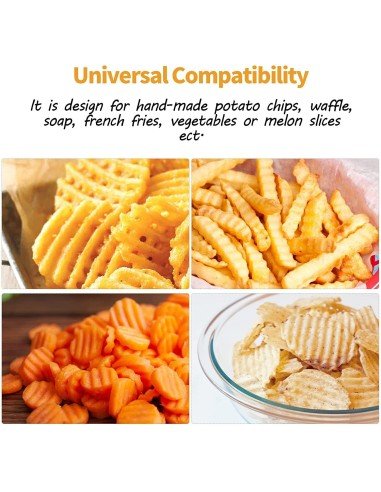 ⭐ Cortador Papas Onduladas + Trincho Tenedor Cebolla Vegetales