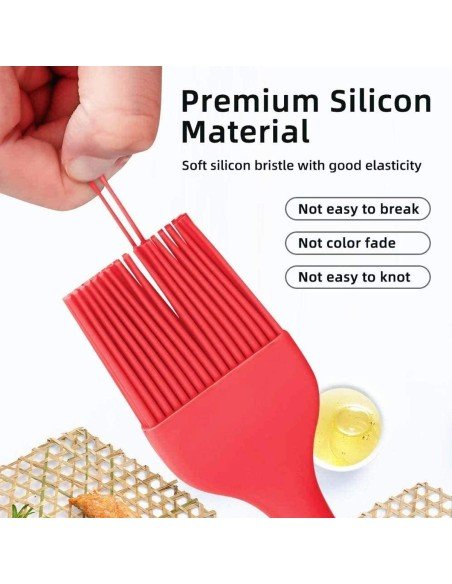 ⭐ Brocha De Silicona Antiadherente BBQ Repostería Resistente