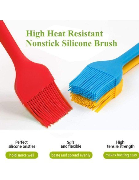 ⭐ Brocha De Silicona Antiadherente BBQ Repostería Resistente