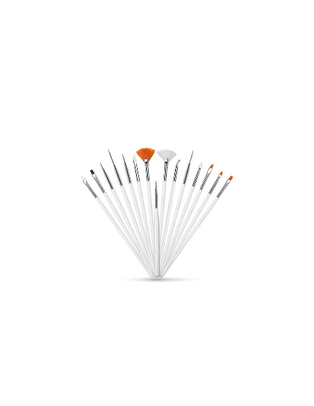 Set de 15 Pinceles para Decoración de Uñas y Manicure