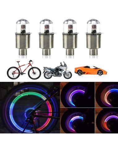 ⭐  Led Tapa Válvulas de llantas Flash