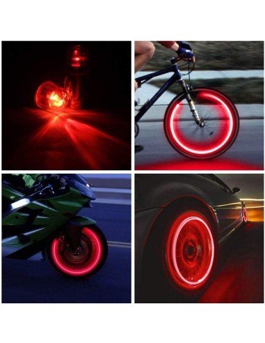 ⭐  Led Tapa Válvulas de llantas Flash