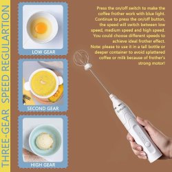 ⭐ Espumador Batidor Recargable Leche Café Chocolate Cappuccino