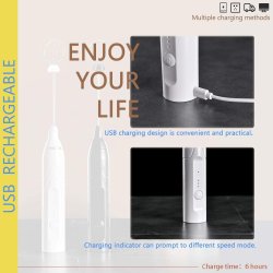 ⭐ Espumador Batidor Recargable Leche Café Chocolate Cappuccino