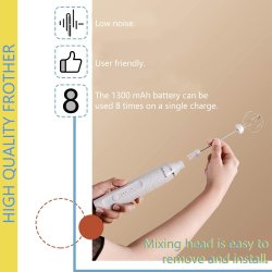 ⭐ Espumador Batidor Recargable Leche Café Chocolate Cappuccino