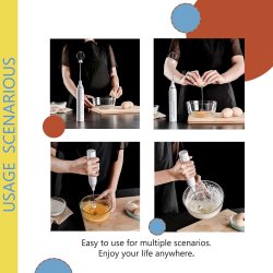 ⭐ Espumador Batidor Recargable Leche Café Chocolate Cappuccino