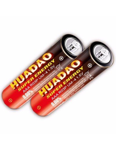 ⭐ Pilas AAA Huadao Alcalina R03P UM-4 1.5V Super Energy Paqx3