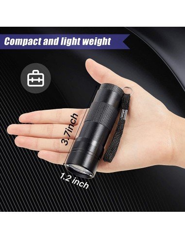 ⭐ Linterna Uv Led 12 Leds Ultravioleta Luz Negra Experimentos