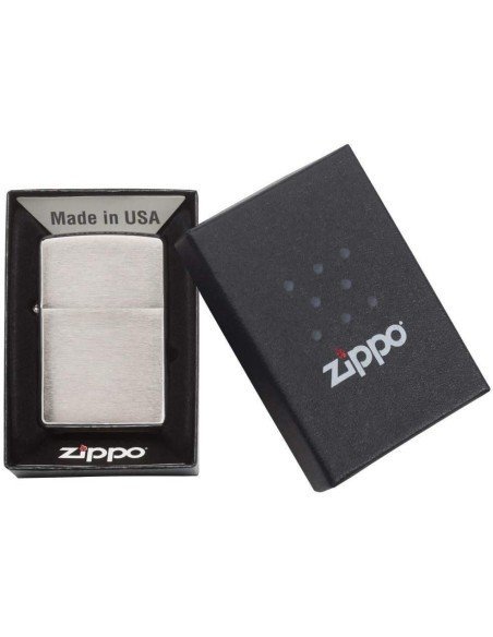 ⭐ Encendedor Zippo Classics Brush Chrome 200 Plateado