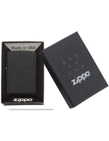 ⭐ Encendedor Zippo Colors Black Crakle 236 - Negro