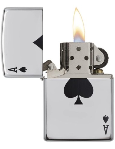 ⭐ Encendedor Zippo Stamp Lucky Ace - Plateado.  Zippo 24011