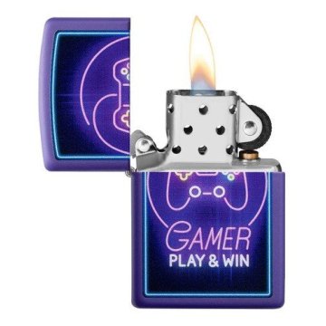 ⭐ Encendedor Zippo Púrpura Gamer Play 49157