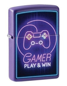 ⭐ Encendedor Zippo Púrpura Gamer Play 49157