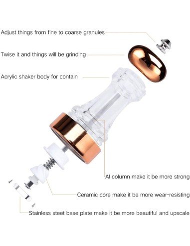 ⭐Set Molino De Sal Y Pimienta En Acrílico Pimentero x2 Premium