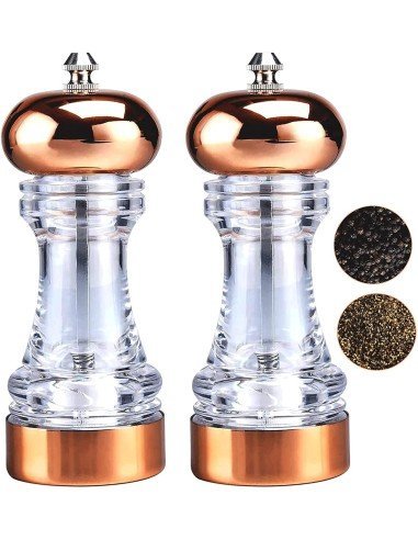 Setx2 Molino De Sal Y Pimienta En Acrílico Pimentero Premium
