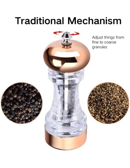 ⭐Set Molino De Sal Y Pimienta En Acrílico Pimentero x2 Premium