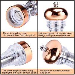 ⭐Set Molino De Sal Y Pimienta En Acrílico Pimentero x2 Premium