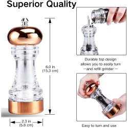 ⭐Set Molino De Sal Y Pimienta En Acrílico Pimentero x2 Premium