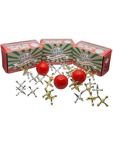 ⭐ Juego de Jacks Metálicos tradicional Yaxes mas bola loca, juego de piso