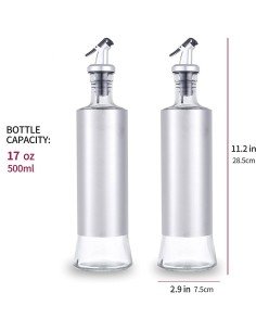 ⭐ Dispensador de Aceite o vinagre Aceitera en vidrio Dosificador 500ml 2
