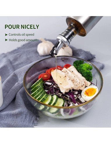 ⭐ Dispensador de Aceite o vinagre Aceitera en vidrio Dosificador 500ml