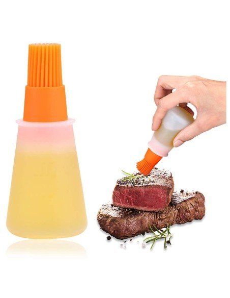 ⭐ Brocha Dispensador D Aceite Silicona Cocina Parrilla Bbq