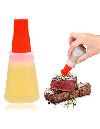 ⭐ Brocha Dispensador D Aceite Silicona Cocina Parrilla Bbq