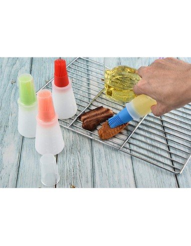 ⭐ Brocha Dispensador D Aceite Silicona Cocina Parrilla Bbq