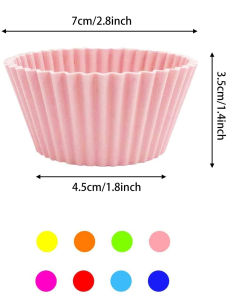 Set x 6 Moldes de silicona para cupcakes Muffin Magdalenas 2