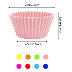 ⭐ Setx6 Moldes de silicona para cupcakes Muffin Magdalenas