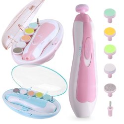 ⭐ Corta uñas Lima eléctrica Pulidor manicure bebé 6pz