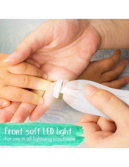 ⭐ Corta uñas Lima eléctrica Pulidor manicure bebé 6pz