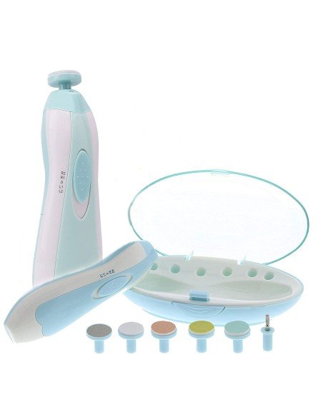 ⭐ Corta uñas Lima eléctrica Pulidor manicure bebé 6pz ⭐ Corta uñas Lima eléctrica Pulidor manicure bebé 6pz