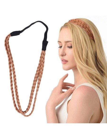 ⭐ Diadema Balaca Elástica Trenza Cabello Sintético ⭐ Diadema Balaca Elástica Trenza Cabello Sintético