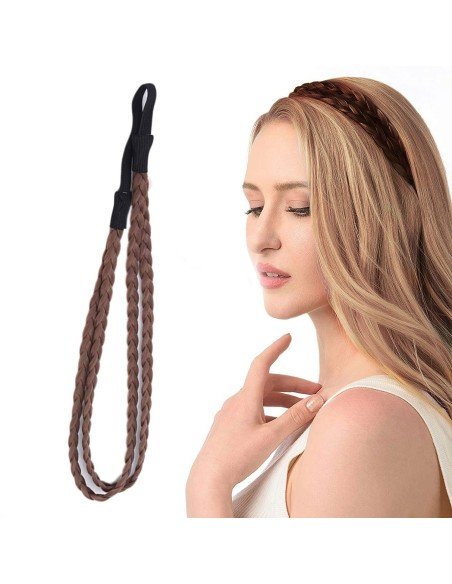 ⭐ Diadema Balaca Elástica Trenza Cabello Sintético ⭐ Diadema Balaca Elástica Trenza Cabello Sintético