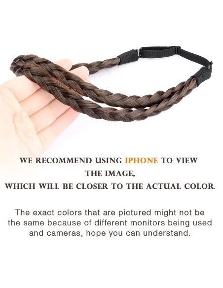 ⭐ Diadema Balaca Elástica Trenza Cabello Sintético ⭐ Diadema Balaca Elástica Trenza Cabello Sintético