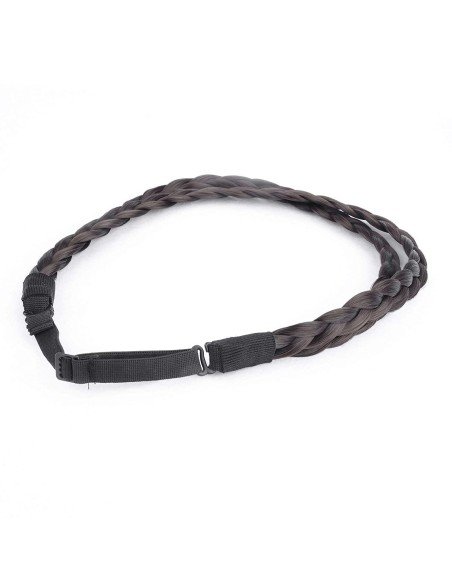 ⭐ Diadema Balaca Elástica Trenza Cabello Sintético